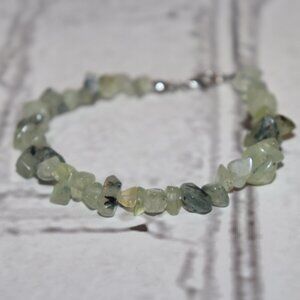NWOT Moss Agate Beaded bracelet 7.5"
